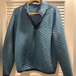 Quilted Blue Pullover Sweater